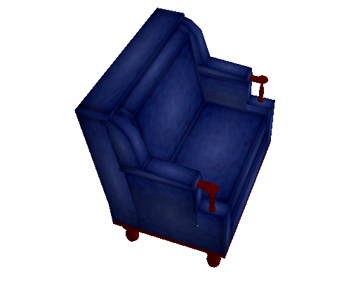 Blue N Wood Chair
