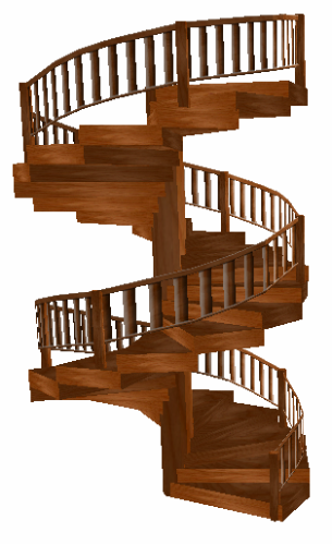Cherry Spiral Staircase