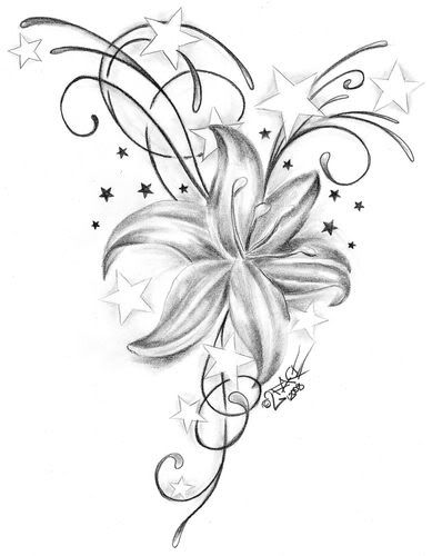Flowers Tattoo - Extreme Vector Clipart for Professional Use (Vinyl-Ready