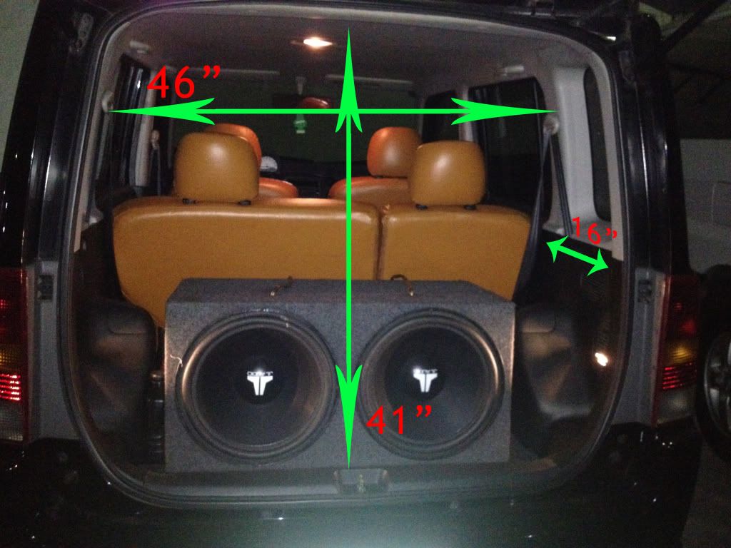 Need help re scion xb enclosure for 2 15" subwoofer Subwoofers / Enclosures Steve Meade Designs