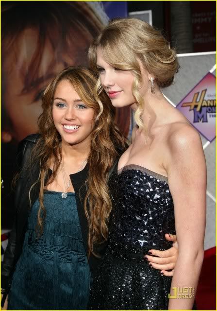taylor swift tall. Miley Cyrus and Taylor Swift