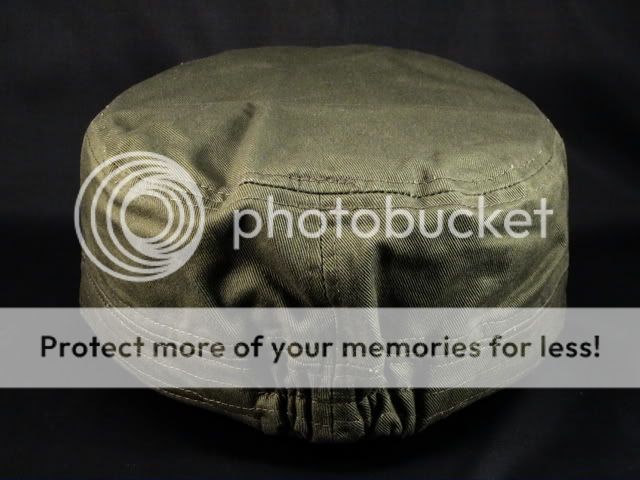 NWT Olive Cadet Castro Cap with Cross Military BDU Hat Distressed from