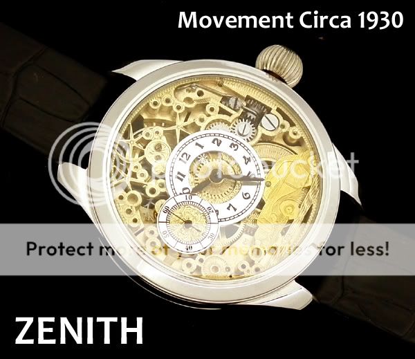 XL ZENITH SKELETON Marriage Watch ★ modern steel case with