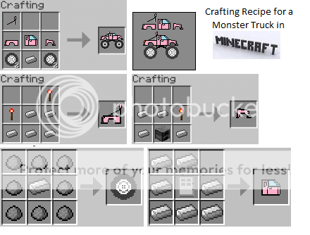 Monster Truck in Minecraft Crafting Recipe by me Suggestions