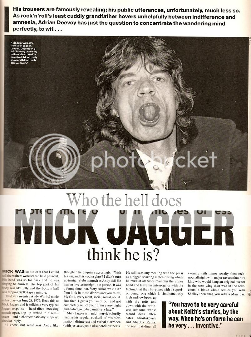 Mick Jagger interview