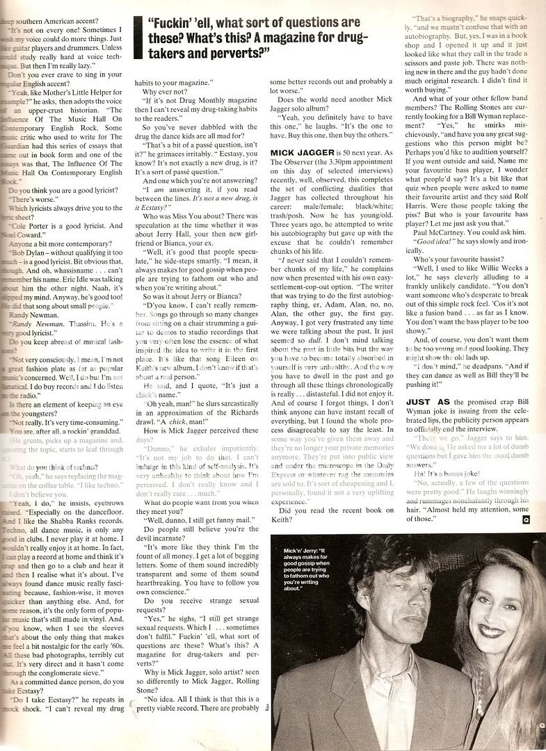 Mick Jagger interview